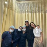 Vino G. Bastian Instagram - Jumpa kangen Dokter @cissienugraha kesayangan dan juga @upanduvan yg uda lamaaaa ga ketemu 💜 Sekalian @bundratimothyaslinew mau pamer tensi uda normal , badan lebih singset .. 😁 Makasih yaa Dok udah membantu kita sehat … 🙏🏼💜