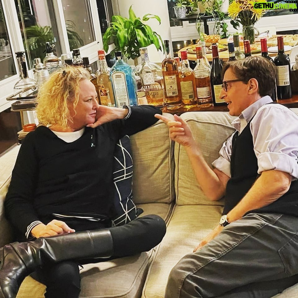 Virginia Madsen Instagram - It’s a wrap with my new bestie. Thank you for your beautiful writing. It’s so important what you have done. Thank you for trusting the cast. @zimmermanstan #rightbeforeigo #suicideawareness #breakthrsilence