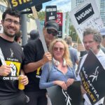 Virginia Madsen Instagram - Listen up amptp we are NOT a going away. And we are getting louder. @paddywarbucks @narcissusholmes #sagaftra #sagaftrastrike @sagaftra