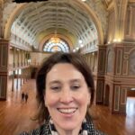 Virginia Trioli Instagram - Broadcasting live as the Dome Promenade re-opens! Look at this glory! @abcinmelbourne @museumsvictoria Royal Exhibition Building