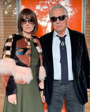 Virginia Trioli Instagram - Anna Wintour and Karl Lagerfeld planning to have a really happy time at @cameron.stewart.oz 60th birthday bash - theme, “Celebrity”. We don’t plan to talk to anyone there, obvs. 
Amazing work by @wowfx_makeup 👏👏
#allmyfriendsareturning60 #birthday #party #friends