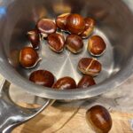 Virginia Trioli Instagram - The King Valley chestnuts have arrived! A huge bloody bag of them, collected by my son and his mates at our friend Helen’s farm. Am quickly boiling up a few to taste, and then Galician chestnut and ham soup and the hilarious French dessert folly Mont Blanc to follow - stay tuned!! #autumn #autumncooking #chestnuts #kingvalley #victoria #visitvictoria #home #homecooking #threeingredients #virginiatrioli Melbourne, Victoria, Australia