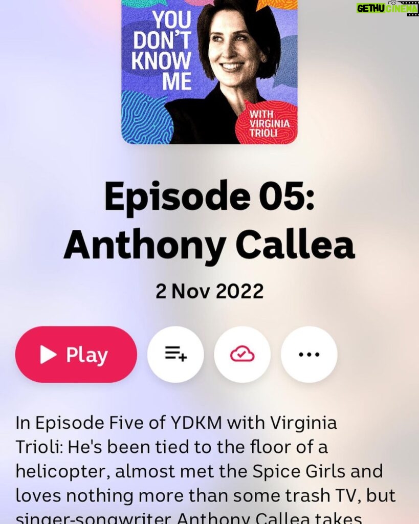Virginia Trioli Instagram - You Don’t Know Anthony! Episode 5 of You Don’t Know Me has landed - and the mischievous gorgeousness that is Anthony Callea - Forty years young - is answering the questions, between gales of laughter. He has a new album out and he’s great company. Link in my bio. Please like and share if you enjoy it too. #YDKM #melbourne #music #australianmusic #anthonycallea #virginiatrioli #fortylove #linkinbio Melbourne, Victoria, Australia
