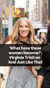 Virginia Trioli Instagram - Wait until she sees the movies … Mad Mother Media founder Kate Halfpenny joins Virginia Trioli to debate the merits — or lack thereof — of the Sex and the City reboot. “They’ve written these women as floundering newbies,” Virginia says. “They’ve become these fraught, anxious, whiny, nagging women who are uncertain of absolutely everything, when it seems to me that when you and I get to the age we’re at — that’s the only time we are certain of anything.” Listen to the full segment here: http://bit.ly/3OvFbe3 #andjustlikethat #sexandthecity #tv Melbourne, Victoria, Australia