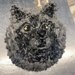 Virginia Trioli Instagram - Marco the 14 month old Keeshond is on the chopping block for Addison’s 11th birthday party tonight. For those who know of my … um … frustrations with this twinkly ball of fluff, can I emphasise it was not MY idea to make a likeness that would end up with a knife in it … that was all Addison. 😱 In truth, he’s turning out to be a very sweet dog - and an exceptionally sweet cake. I think Cora knows she dodged a bullet here …(BTW Pretty proud of the piping work on this one but black cakes are very hard to photograph!) Happy birthday my darling boy. #birthdaycake #baking #cakedecorating #keeshond #keeshondsofinstagram #family #dogsofinstagram #marco #cora Melbourne, Victoria, Australia