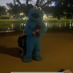 Virginia Trioli Instagram - Melbourne, 9pm, first night of the #ausopen - Grover on the pipes. EDITED UPDATE: It’s the Cookie Monster! Doh! #melbourne #ausopen #summer #bagpipe Birrarung Marr, Melbourne