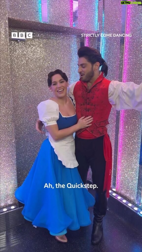 Vito Coppola Instagram - She’s the Belle of the Ballroom in this tale as old as time ✨ @ellielouiseleach and @vitocoppola’s Quickstep is truly beautiful 🌹 #Strictly