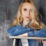 Vivian Hicks Instagram - “He’s so Hollywood On top of the world “.........finish the lyric to my original song #fangirl Photoshoot with @me.n.u ⭐️ Loving my custom jean jacket swipe left ↔️ to see !!! stay tuned for more shots from my shoot ! #photoshoot #menukids #fashion #mintroomstudios Mint Room Studios