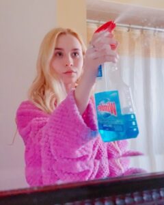 Vivian Hicks Instagram - Have you tried this challenge yet? 🧽 @iambmwkenny #wipeitdownchallenge 🔥 I challenge @iamrubyjay and @lululambros I figure I would post this it took awhile! #wipeitdown #tiktok @tiktok #quarantine #covid19 #mirror #wipechallenge