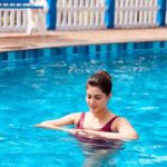 Viviya Santh Instagram - Pool meditation 😜 @kalathillakeresort Kalathil Lake Resort