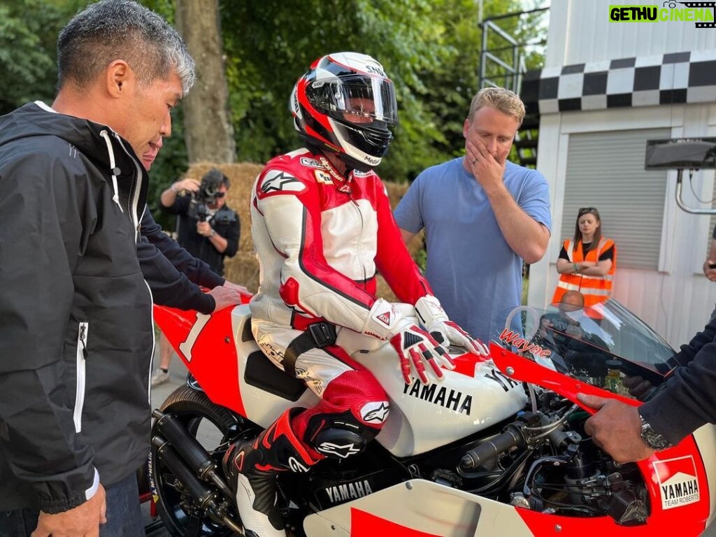 Wayne Rainey Instagram - Great first day testing at @fosgoodwood! Looking forward to riding my Grand Prix bike this week. Goodwood Festival of Speed
