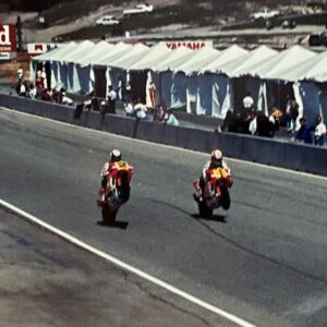 Wayne Rainey Instagram - On the pipe with #eddielawson #motoamerica
 #motogp #lagunaseca #1990