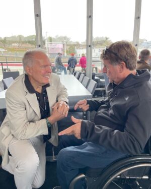 Wayne Rainey Instagram - Having fun with friends @velocityinvitational @weathertechraceway @gordonmccall75 @petersenmuseum @missionfoodsus @peter.brock.designs @molly.mccall.art #robhurdman #greenlighttv