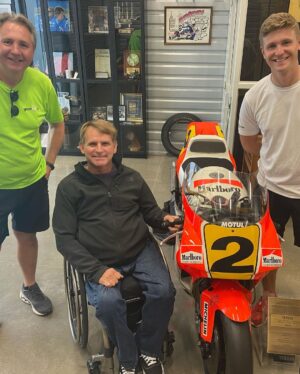 Wayne Rainey Instagram - Having fun with friends @velocityinvitational @weathertechraceway @gordonmccall75 @petersenmuseum @missionfoodsus @peter.brock.designs @molly.mccall.art #robhurdman #greenlighttv