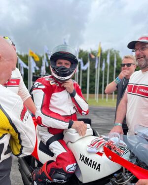 Wayne Rainey Instagram - Once in a lifetime experience @fosgoodwood 
This would not have happened without a village of people. Thank you to my family, friends, sponsors and to all the fans. 
@motoamerica @yamaharacingcomofficial @jfarle98 @medallia_inc @alpinestars @saddlemen @shoeihelmetsusa @ohvale_official @kschwantz34 @micksdoohan Kenny Roberts @padgettsracing @michelinmotorsport