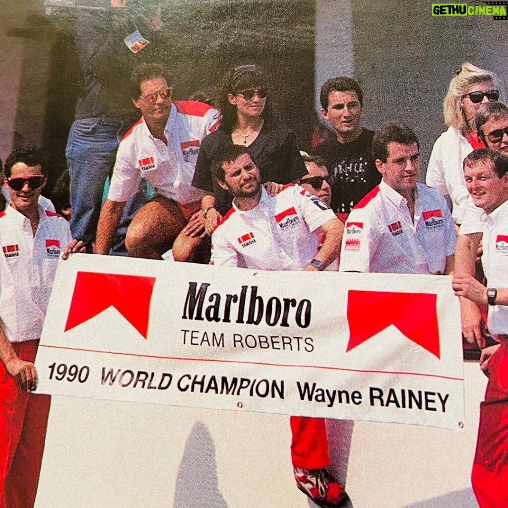 Wayne Rainey Instagram - I know where I was 30 years ago! Czech GP ‘90!! Celebrating first World Championship @therealwaynegardner @motogp @motoamerica