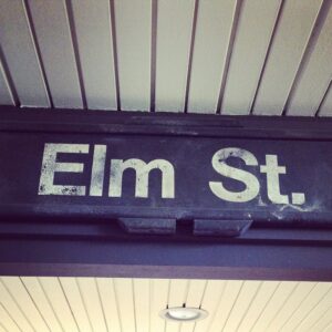 Wes Craven Instagram - #30YearsofNightmare 
Contrary to popular beliefs, Elm St. wasn’t named after any specific location. I wanted to have a place that was pure Americana. The school I taught at prior to changing careers was Clarkston College of Technology in Potsdam, New York. The main street there was Elm St., so that may have influenced it slightly. Elm St. was also the name of the street where JFK was assassinated.
