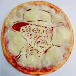 Wes Craven Instagram – #30YearsofNightmare 
Final design inspiration for Freddy’s face came from the make-up artist, David Miller, eating/playing with pepperoni pizza.