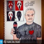 Wes Craven Instagram - #Repost from @kyle_de_leon with @repostapp --- Fun fan art 😊 Master of Horror #ghostface #scream #director #draw #coke #cocacola #wescraven #scream #mexicancoke #kyledeleon #art #icon #picoftheday #horror #mydraw