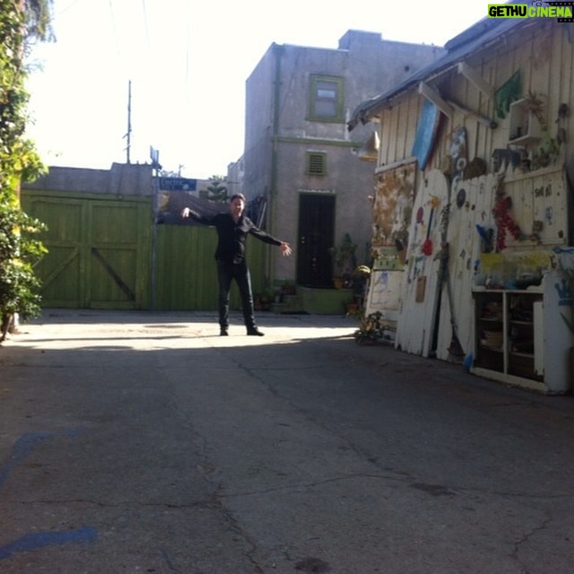 Wes Craven Instagram - My friend and conceptual artist @auberd was visiting a friend's house and surprised to discover what's just out back. Know what scene I shot here? #triviatuesday