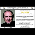 Wes Craven Instagram - Are you a horror filmmaker? If so, THIS is the award you want - The Craven. Submit through 7/30/14. @CatalinaFilm #festival