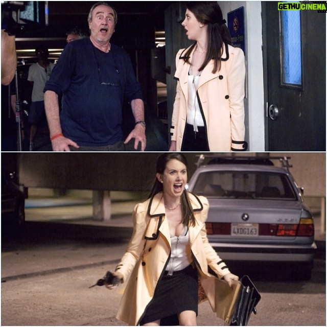 Wes Craven Instagram - #ThrowbackThursday directing Alison Brie on set of #Scream4 #tbt