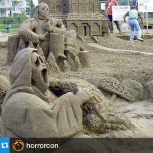Wes Craven Instagram - #Repost @horrorcon with @repostapp. ・・・ Awesome Jason Voorhees and Ghostface sand sculptures.
#WesCraven #Ghostface #KaneHodder #CampCrystallake #jasonvoorhees #fridaythe13th #horroricons #horrorfans #horrormovies #horrormemes #horrorcon #Voorhees #horrorforlife #jasongoestohell #ilovehorror #horrornerd #horror #horrorcon #ilove80shorror #Ft13th #CrystalLake #horrorgeek #camphorror #ilovecamp #Scream2 #Scream3 #Scream4 #Scream5 #sandsculptures #sandsculpture