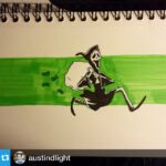 Wes Craven Instagram – #Repost from @austindlight with @repostapp — #Inktober day 25
Scram
A thief with a penchant for masks keeps getting caught in the act.

#Scream #MovieTitleTypo #art #spooky