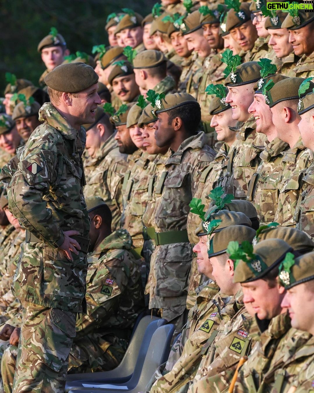 William, Prince of Wales Instagram - A memorable hands-on introduction to the Mercian Regiment as its Colonel-in-Chief. A real education ‘in the field’ and understanding the work of modern infantry in the @britisharmy Salisbury Plain