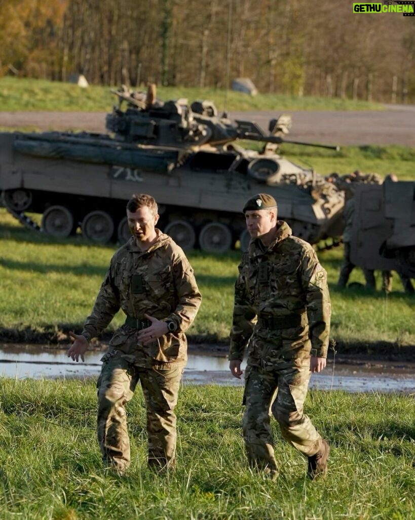 William, Prince of Wales Instagram - A memorable hands-on introduction to the Mercian Regiment as its Colonel-in-Chief. A real education ‘in the field’ and understanding the work of modern infantry in the @britisharmy Salisbury Plain