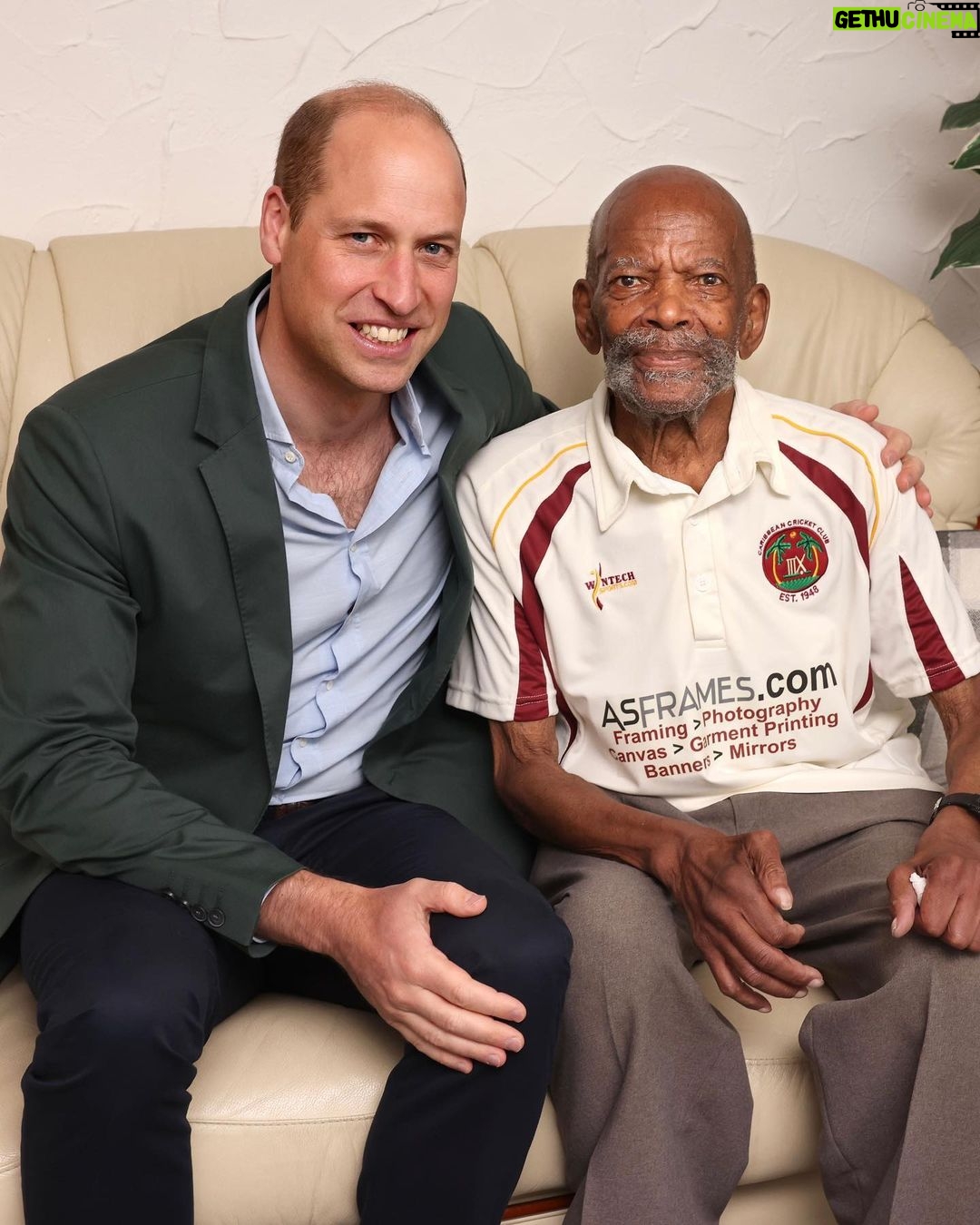 William, Prince of Wales Instagram - Pride Of Britain: A Windrush Special on @itv this evening reminds us of a defining moment in our nation’s history. We had the honour of meeting the lovely Alford, hearing his stories and triumphs. Tonight. 9pm. ITV 1.