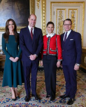 William, Prince of Wales Instagram - A pleasure to welcome The Crown Princess of Sweden and Prince Daniel to Windsor this morning 🇸🇪