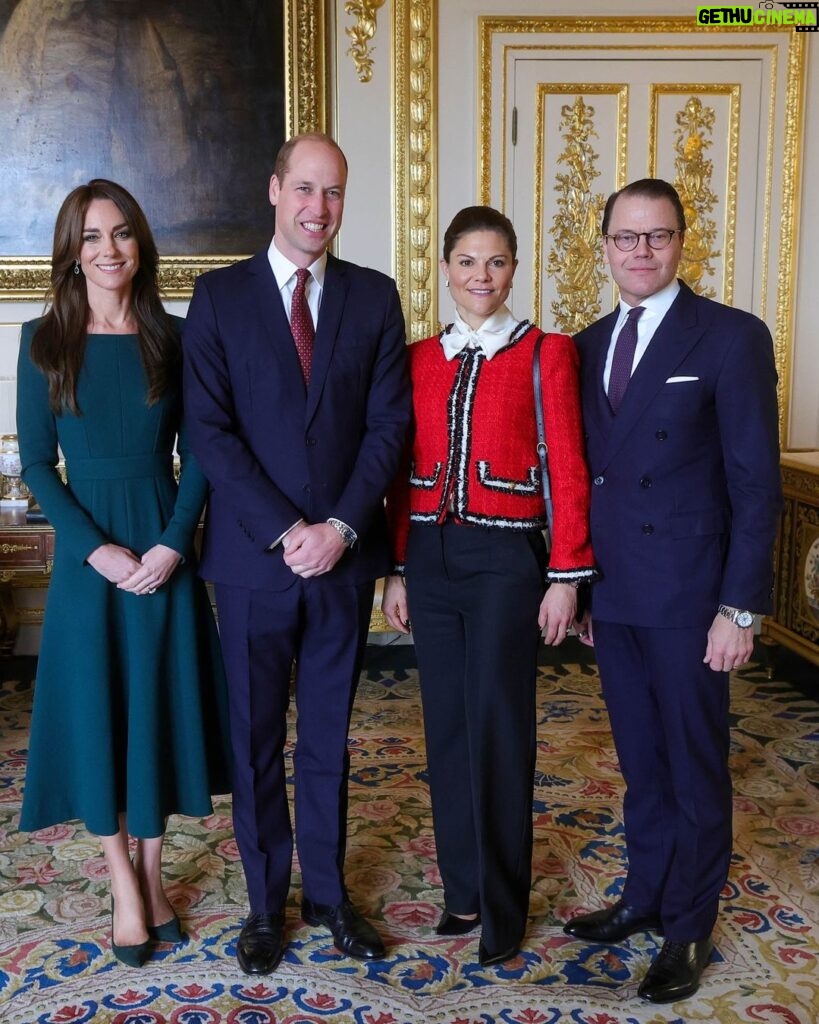 William, Prince of Wales Instagram - A pleasure to welcome The Crown Princess of Sweden and Prince Daniel to Windsor this morning 🇸🇪 Windsor Castle