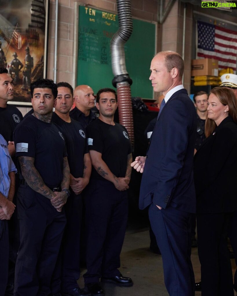 William, Prince of Wales Instagram - An honour to meet with first responders at FDNY 10 House A job which requires bravery and heroism of the highest order, to members of the @FDNY - and the families, loved ones and friends who support you - thank you for all you do. New York City