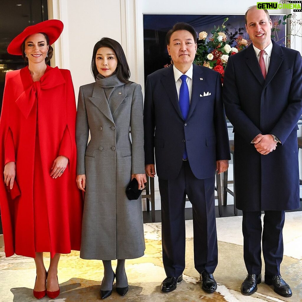 William, Prince of Wales Instagram - A pleasure to welcome President @sukyeol.yoon of the Republic of Korea and First Lady Kim Keon-hee to the UK 🇰🇷 London, United Kingdom