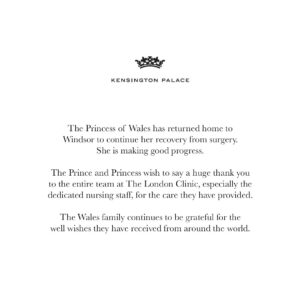 William, Prince of Wales Instagram - A statement from Kensington Palace