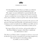 William, Prince of Wales Instagram - A statement from Kensington Palace
