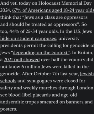 Winston Marshall Instagram - Some thoughts this Holocaust Memorial Day

For full Substack article follow Linktree link in bio