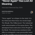 Winston Marshall Instagram - Some thoughts this Holocaust Memorial Day For full Substack article follow Linktree link in bio