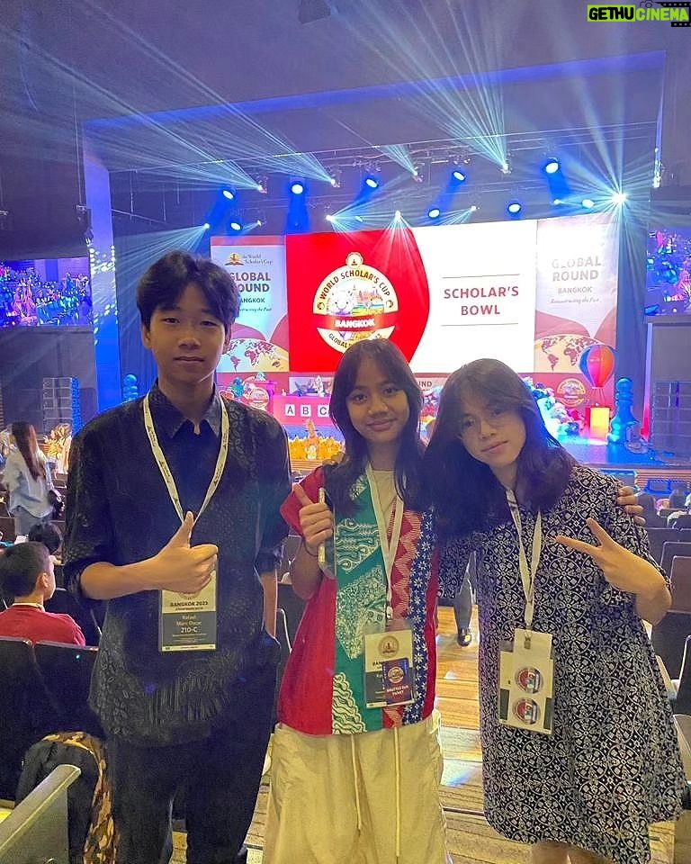 Wulan Guritno Instagram - Congratulations my love So proud of you my baby girl, 1 gold medal for scholar's challenge , 1 silver medal for debate . And qualified for the final round 'the tournaments of the Champions at YALE USA' Well done. Keep up the good work, Dream big , fly high ,reach for the stars 🚀⭐️ #worldscholarscup #globalround2023 Bangkok, Thailand