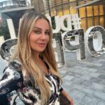 Xenia Seeberg Instagram – Good morning everyone. The Opera district. Our new neighborhood! How do you like the cone art behind me? Have a nice weekend my friends. 
#dubai #burjkhalifa #dubaiopera #downtowndubai #dubaidowntown The Opera District