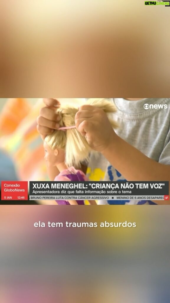 Xuxa Instagram - Participação no Conexão Globonews de ontem ❤ @leilaneneubarth @globonews Equipe X