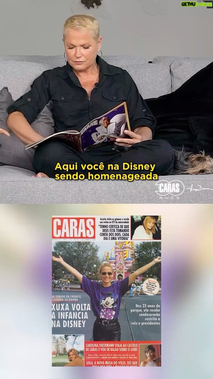 Xuxa Instagram - O dia em que a loira conheceu o Pateta (Goofy para os íntimos) 😂 Equipe X @carasbrasil