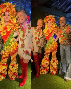 Xuxa Instagram - Vcs sabem como eu sou difícil de ir em festas né?
Sou bicho do mato 100% e Ju @junnoandrade tb é!
Mas… 50 anos é muito especial, ainda mais pra ela que eu adoro num grau absurdo…
Migliz e Lu: vcs são incríveis! 
Parabéns por tudo.
E te adoro Angel! ❤️💋❌ @angelicaksy @lucianohuck