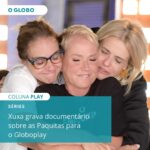 Xuxa Instagram - 🎵É tão bom, bom, bom, bom Olha só a primeira foto das gravações da série documental sobre as Paquitas para o Globoplay. Na foto, Xuxa está com Ana Paula Guimarães e Tatiana Maranhão, idealizadoras do projeto. No site, a gente conta todos os detalhes (link nos stories e no destaque “séries”). 📸Blad Meneghel #colunaplay #Play #oglobo #jornaloglobo #xuxa #xuxameneghel