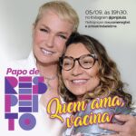 Xuxa Instagram - Daqui a pouco temos um encontro marcado pra falar sobre um tema super importante: a vacinação das nossas crianças e adolescentes! Espero vocês às 19h30 😉