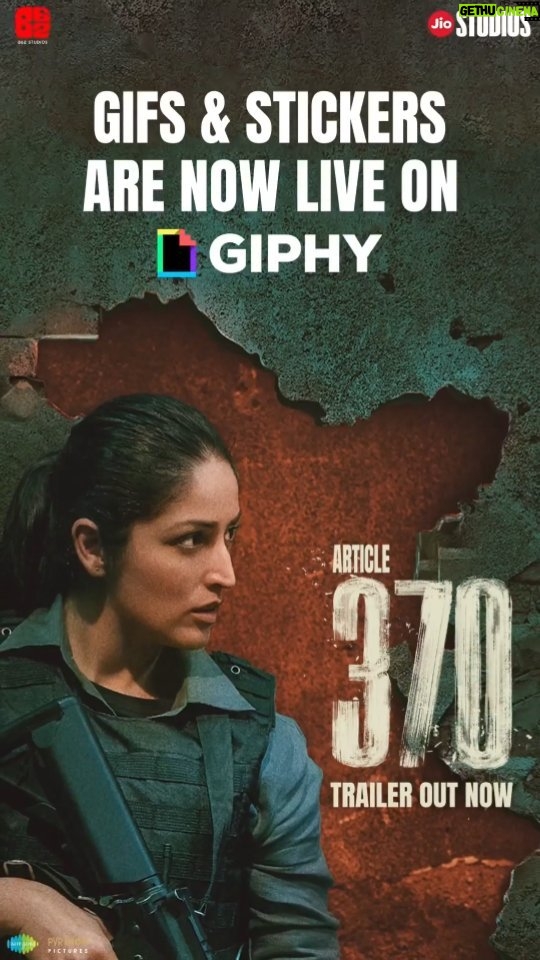 Yami Gautam Instagram - Jo bhi ho baat, kaho #Article370Trailer ke stickers and GIFs ke saath, now available on @giphy! Trailer out now! (Link in bio) Releasing in cinemas on Feb 23. @pillumani @vaibhav.tatwawaadi @siyaramkijai #KiranKarmarkar @rajarjunofficial @skand_thakur @ashwinikoul93 @irawatimayadev @ashwani.1204 @divyasethshah @sumitkaul10 @chakramaditya #JyotiDeshpande @adityadharfilms @dhar_lokesh @officialjiostudios @b62studios @saregama_official @the_willing_fundamentalist @arj.writer @aarshvora @puneetwaddan @shashwatology @shivkumarpanicker @sidvasanity @mukeshchhabracc @yantrapd @veerakapuree