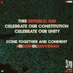 Yami Gautam Instagram - On Republic Day 🇮🇳, the nation stood united as our Constitution came into being! Once again India came together when #Article370 was repealed! We were one & we are one! Say it aloud and comment #EkDeshEkSamvidhan Article 370 releasing in cinemas on 23rd Feb. #YamiGautam #Priyamani @vaibhav.tatwawaadi @siyaramkijai #KiranKarmarkar @rajarjunofficial @skand_thakur @ashwinikoul93 @irawatimayadev @divyasethshah @sumitkaul10 @chakramaditya #JyotiDeshpande @adityadharfilms @dhar_lokesh #JioStudios #B62Studios #Saregama @the_willing_fundamentalist @arj.writer @aarshvora @puneetwaddan @shashwatology @shivkumarpanicker @sidvasanity @mukeshchhabracc @yantrapd @veerakapuree