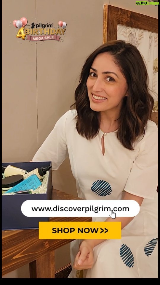 Yami Gautam Instagram - Had to let you guys know about the biggest sale of year being hosted by my favvvv brand @discover.pilgrim 😍 I restocked on my haircare products- Advanced Hair Growth Serum and Patuá Keratin Shampoo. Which products are you getting from Pilgrim's 4th Birthday Mega Sale? Comment down and let me know💙 On another note, @discover.pilgrim Happy Birthday! Aur beauty secrets dhoond nikaalo hum sab ke liye🌎🥰 #PilgrimTurns4 #PilgrimNeDhoondNikaale #haircare #megasale
