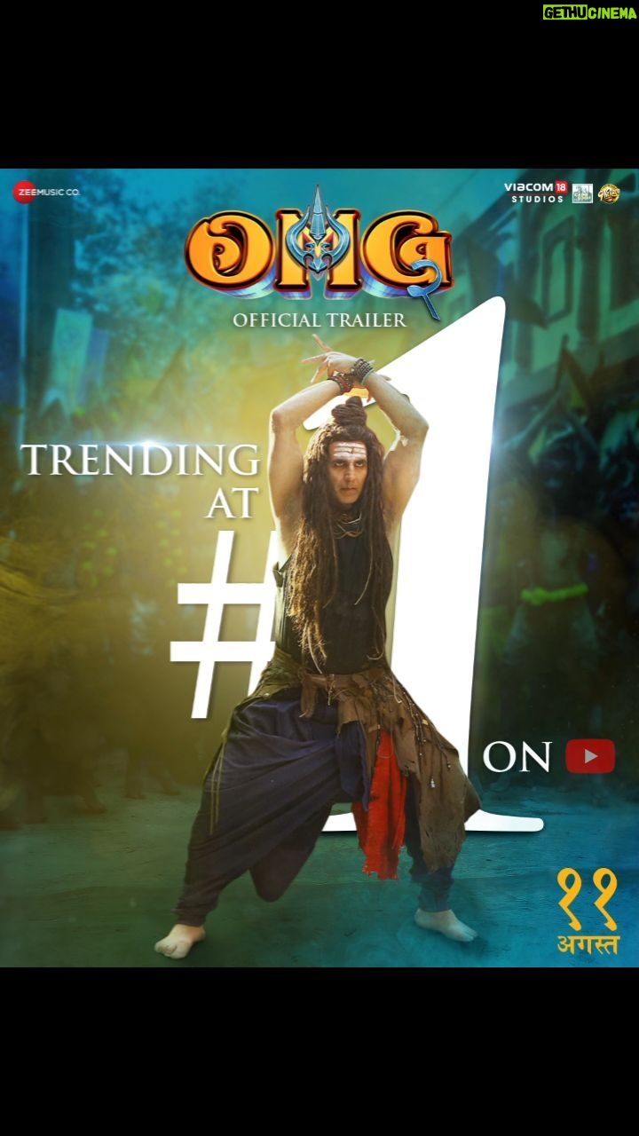 Yami Gautam Instagram - आपके प्रेम के लिए हमारा आभार 🙏 #OMG2Trailer Trending #1 on Youtube. Book tickets now. Watch #OMG2 in theatres on August 11. @akshaykumar @pankajtripathi @raiamitbabulal #JyotiDeshpande @ajit_andhare @vipuldshahofficial @ashwinvarde @bahlrajesh #DrChandraprakashDwivedi @vbfilmwala @hemal_a_thakkar @rawalswaroop #CapeOfGoodFilms @viacom18studios @wakaoofilms @zeemusiccompany